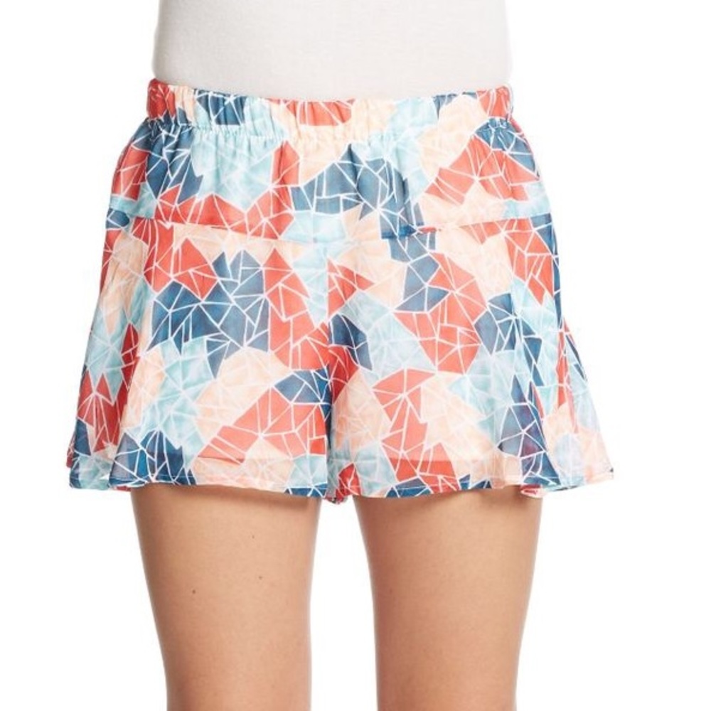 Bcbgeneration Red Geometric Shorts - image 1